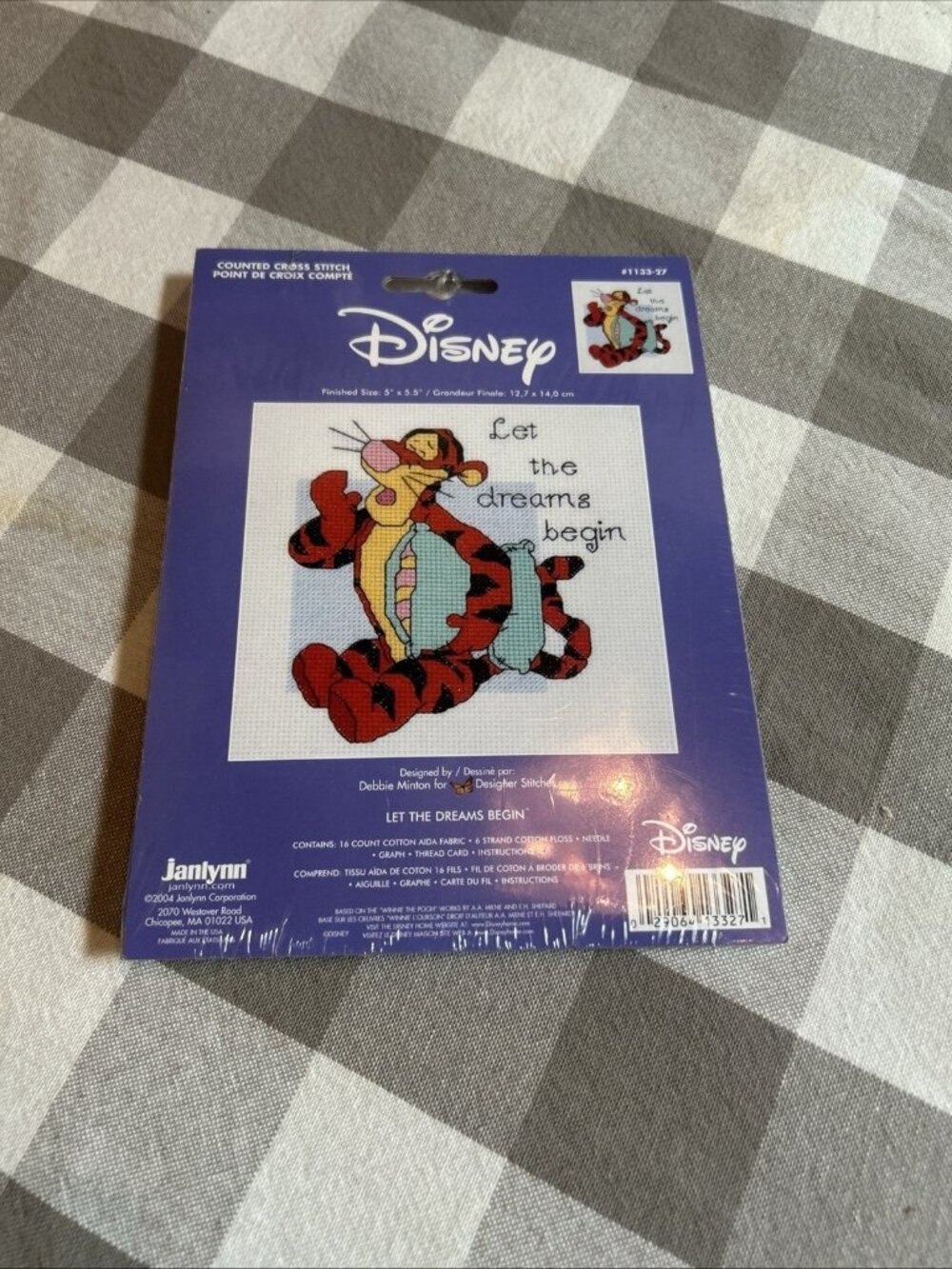 New 2004 Janlynn Disney Tigger Let The Dreams Begin Cross Stitch Kit # 1133-27